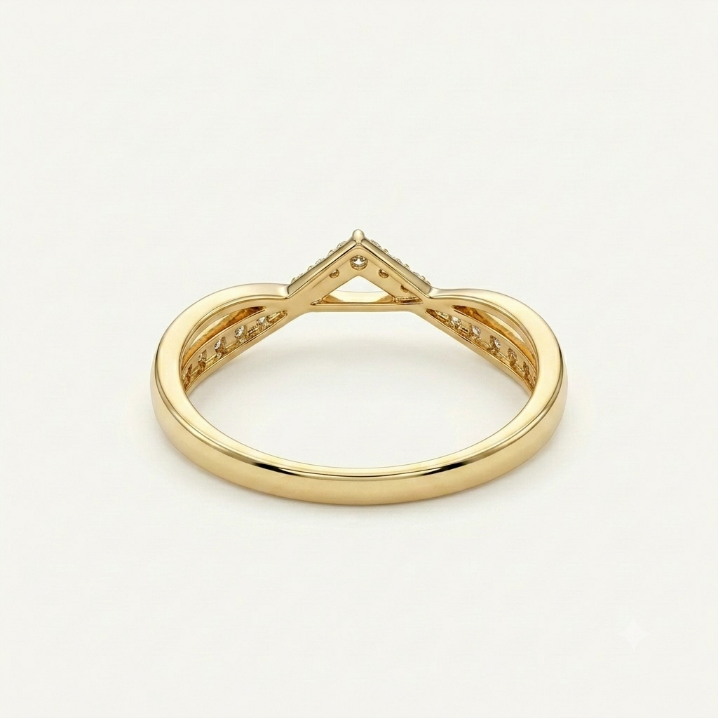 The Ethereal Chevron 18k Ring