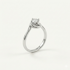 Swirling 4 Prong Ring