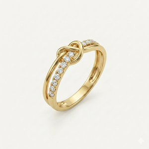 The Amara Infinity Knot 18k Ring