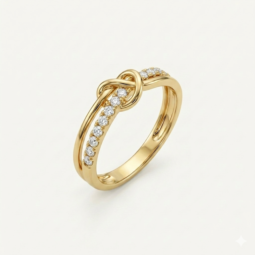 The Amara Infinity Knot 18k Ring