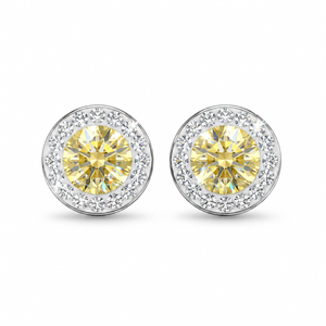 Mini Halo Round Stud with Crystals from Europe