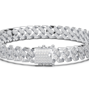 Octa-Facet Cuban Chain with Lab Diamonds