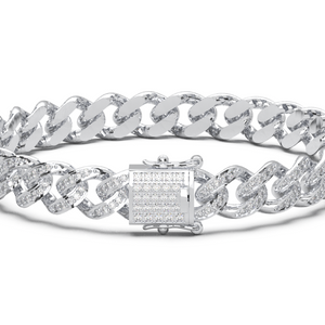 Classic Dome Cuban Chain with Lab Diamonds