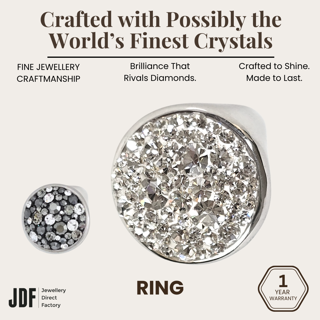 Infinity Shine Crystal Ring with Crystals from Europe