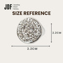 Infinity Shine Crystal Ring with Crystals From Europe, Crystal Ring, Size Reference, Crystals From Europe, One-Year Warranty - Jewellery Direct Factory in alabaster background