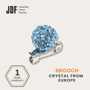 Lollipop Brooch with Crystal From Europe, Brooch, Light Blue, Crystals from Europe, One-Year Warranty - Jewellery Direct Factory in alabaster background