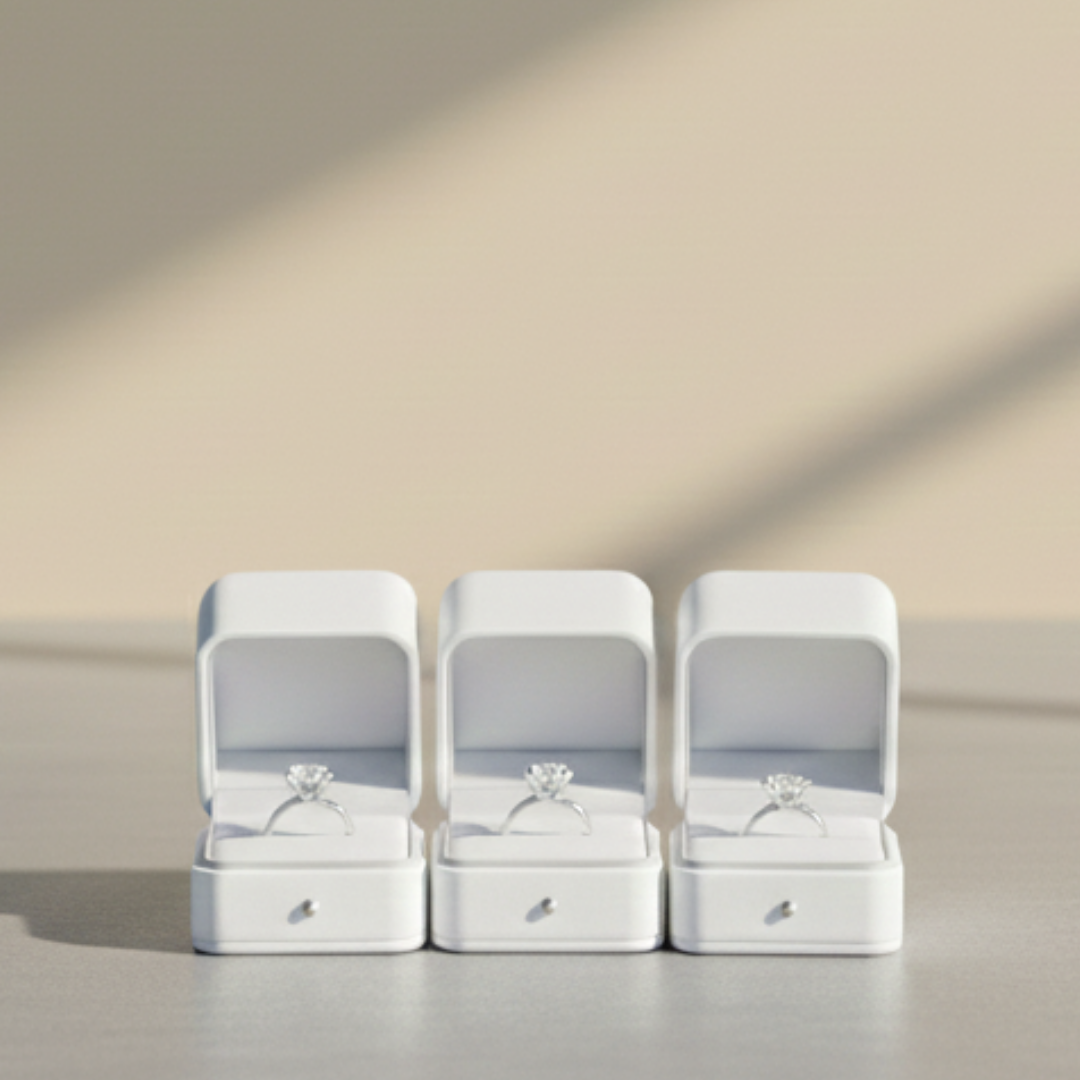 Close-up of a sparkling JDF diamond ring for women, crafted with precision and elegance, perfect for engagement or gifting