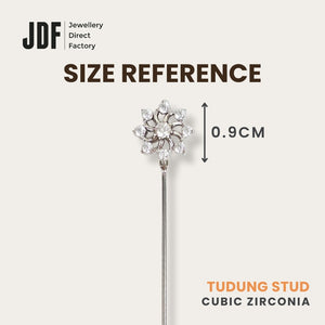 Exclusive Octagon-Shaped Tudung Stud with Cubic Zirconia
