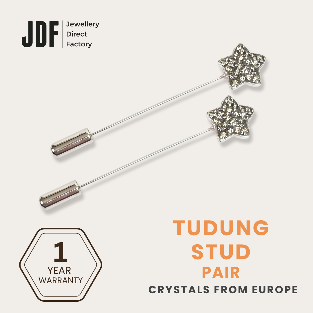 Shining Star Tudung Stud with Crystals From Europe