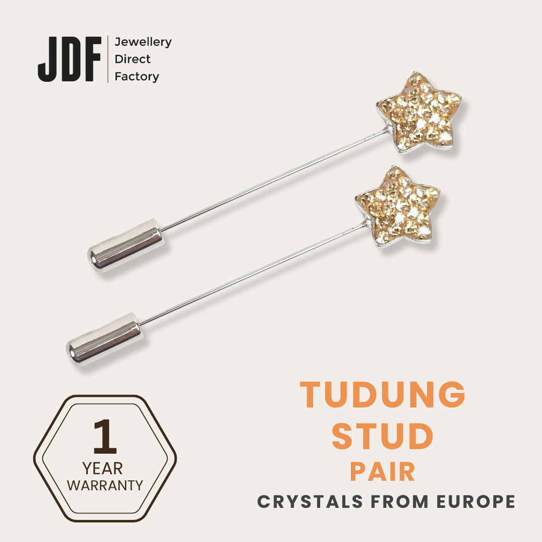 Shining Star Tudung Stud with Crystals From Europe