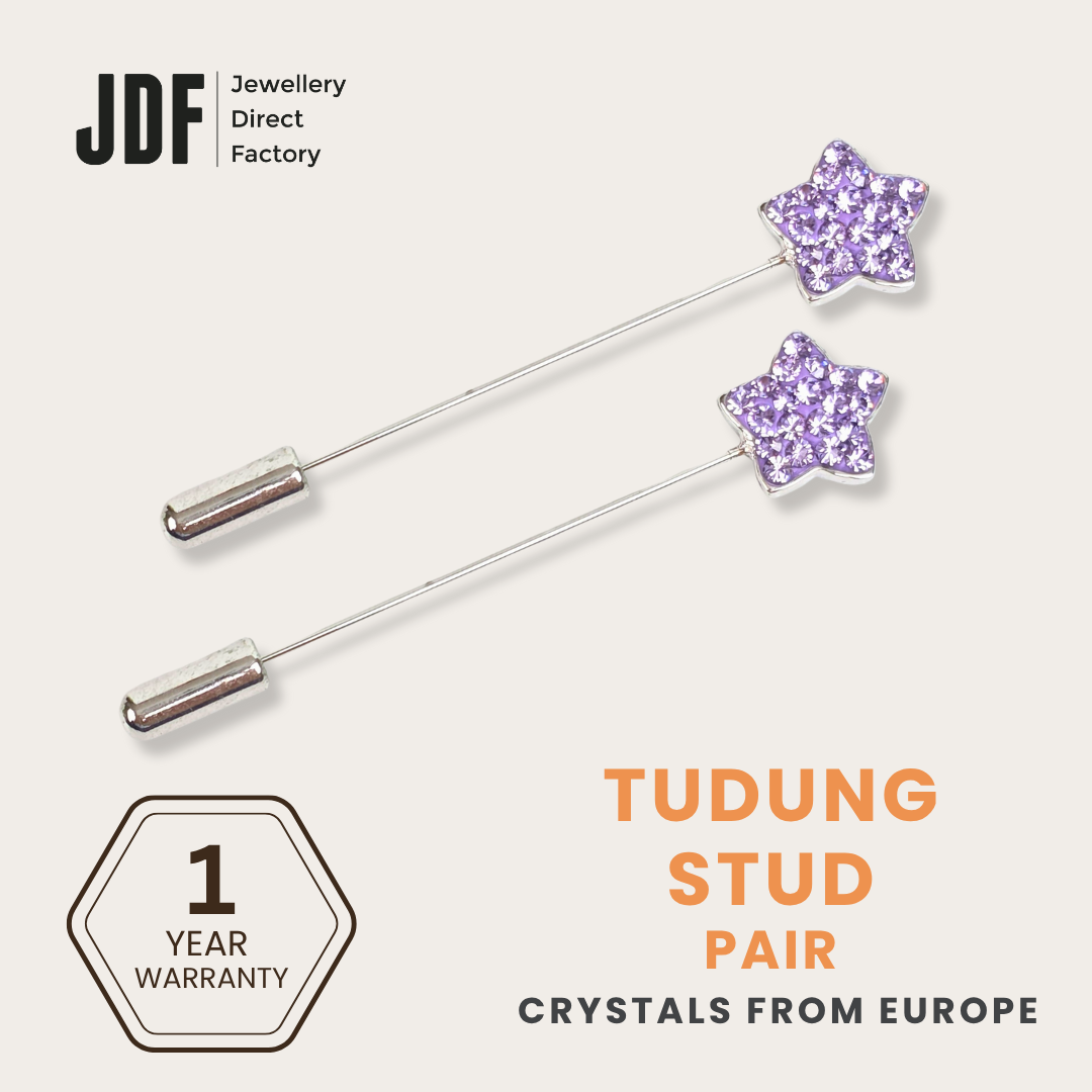 Shining Star Tudung Stud with Crystals From Europe