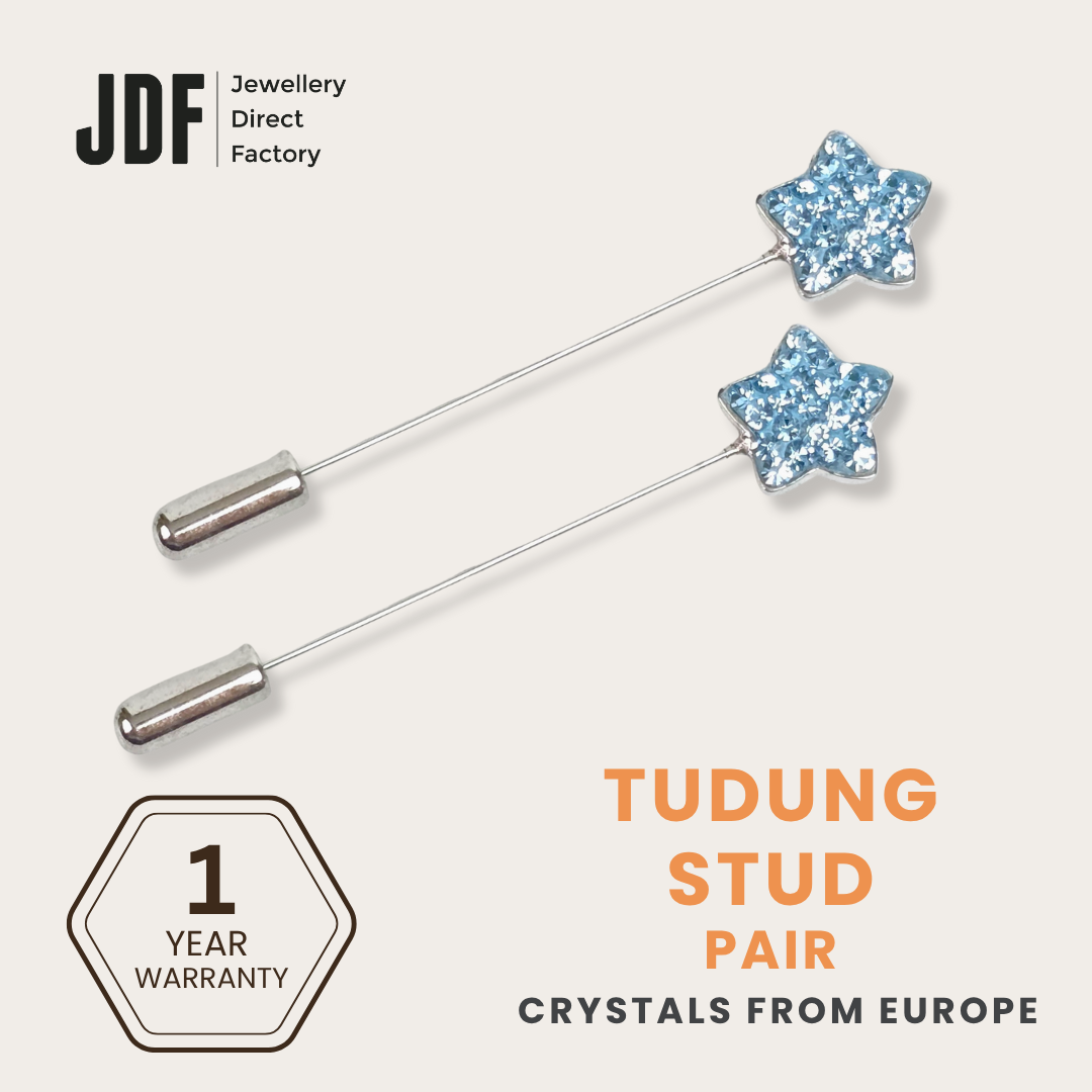 Shining Star Tudung Stud with Crystals From Europe