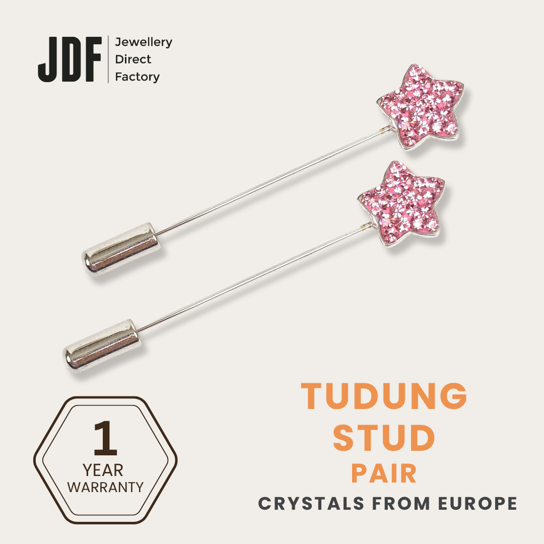 Shining Star Tudung Stud with Crystals From Europe