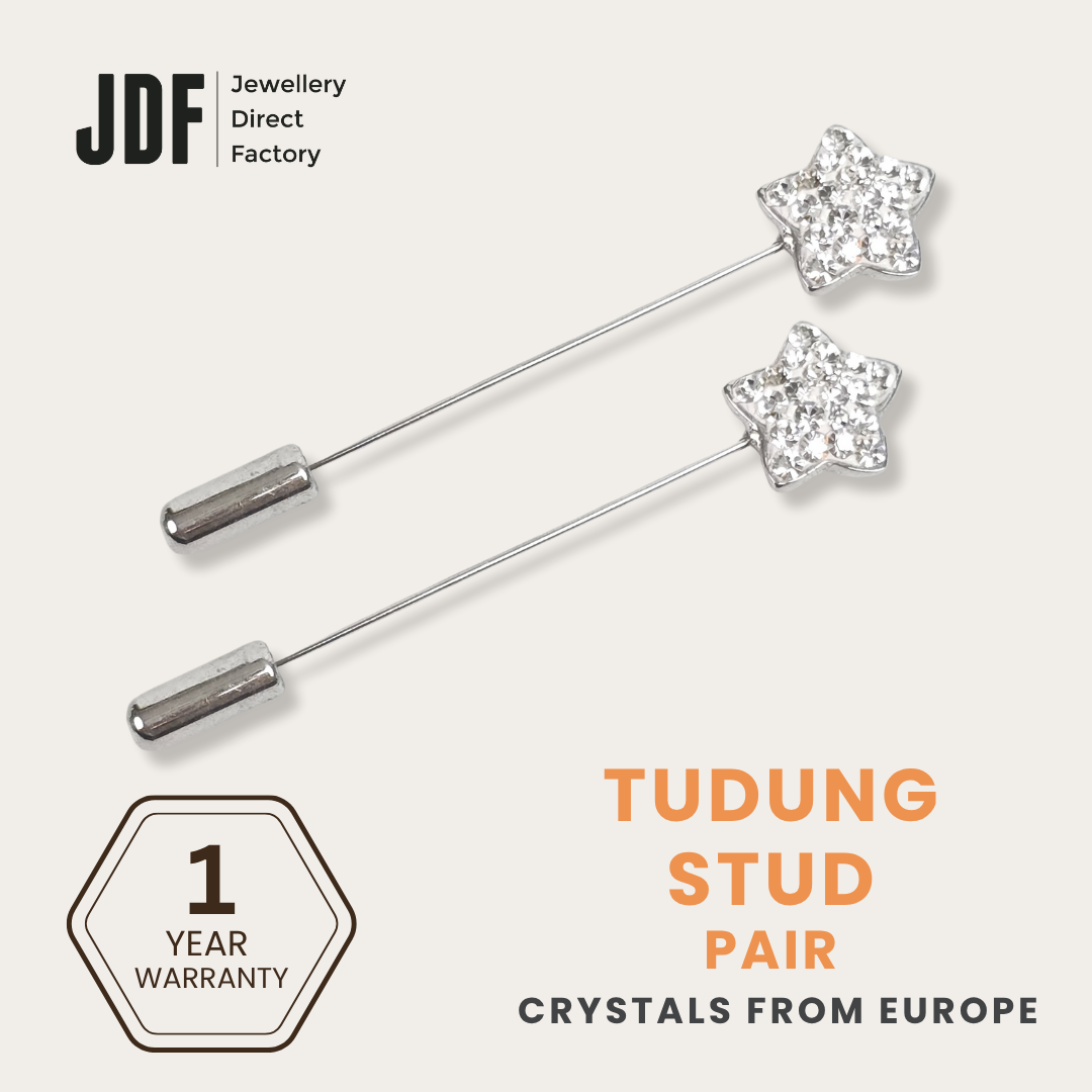 Shining Star Tudung Stud with Crystals From Europe