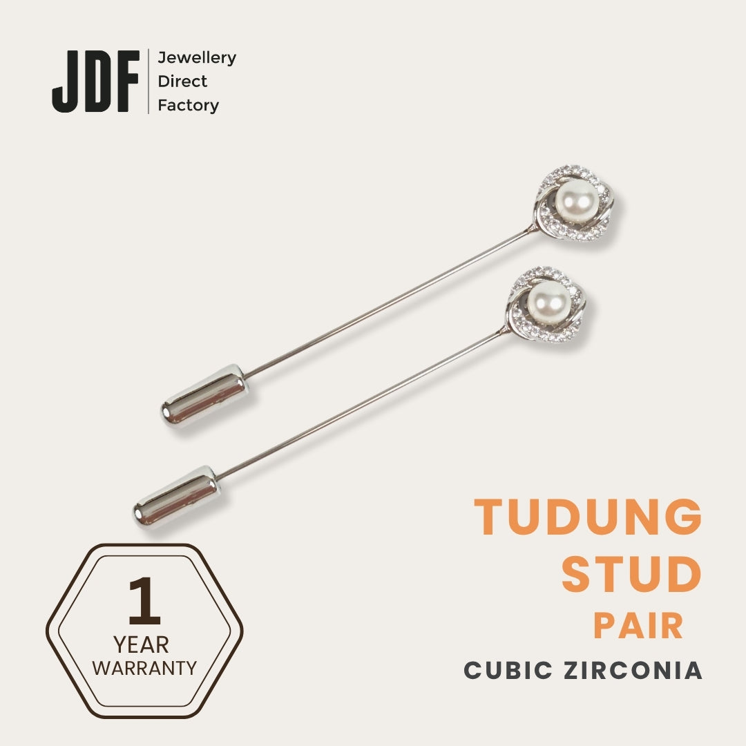 Floral-Shaped Pearl Tudung Stud