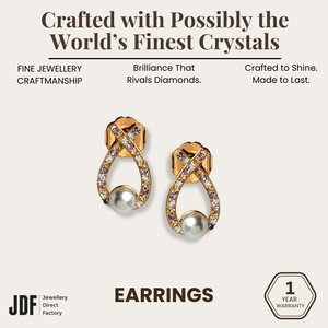 Pearl Earring with Crystal From Europe