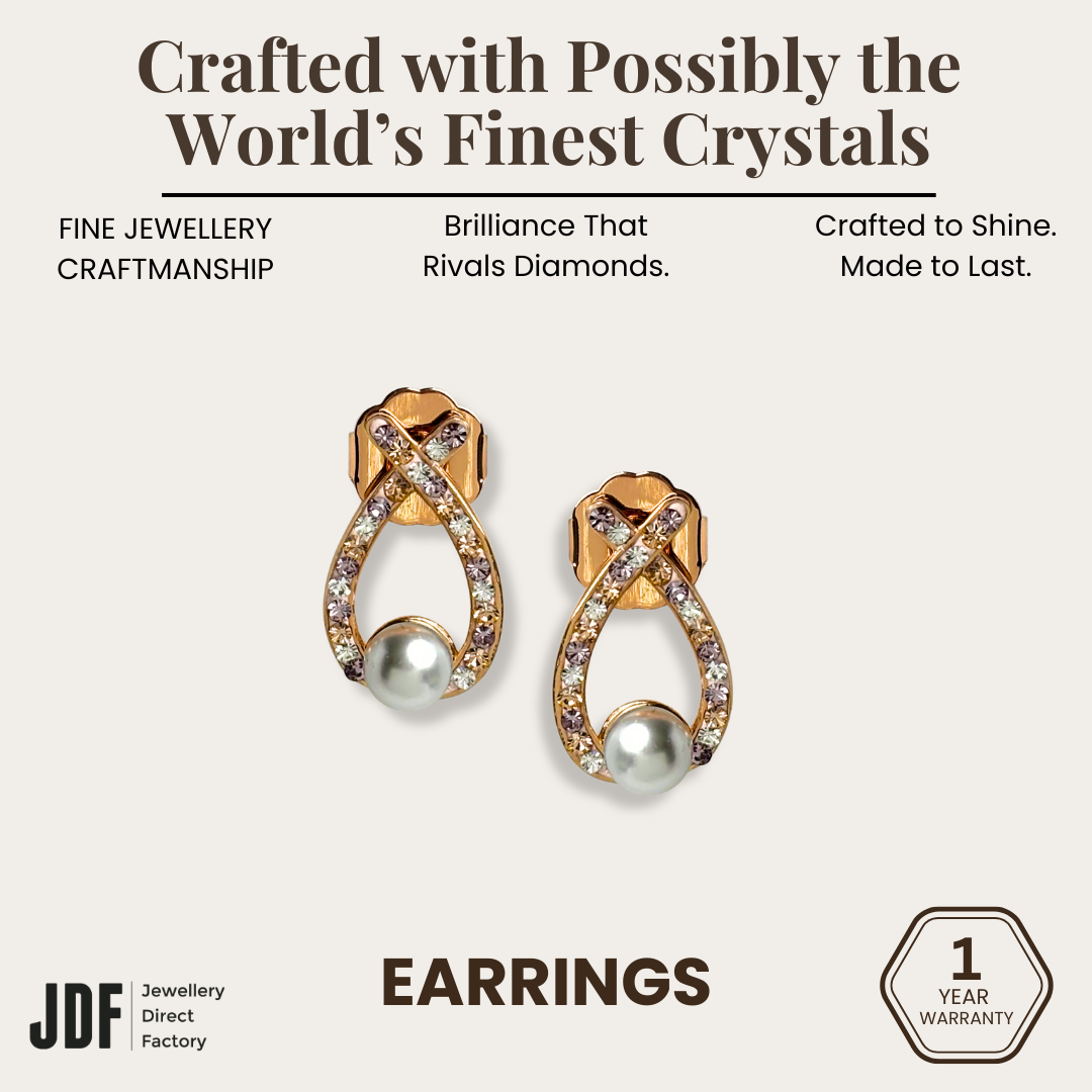 Pearl Earring with Crystal From Europe
