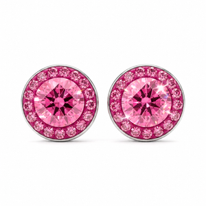 Mini Halo Round Stud with Crystals from Europe