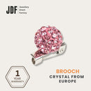 Lollipop Brooch with Crystal From Europe, Brooch, Pink, Crystals from Europe, One-Year Warranty - Jewellery Direct Factory in alabaster background