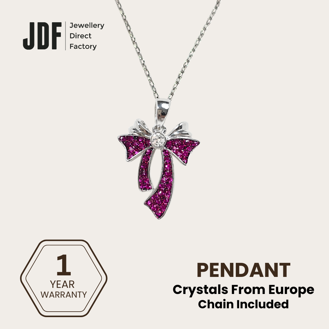 Sparkling Ribbon Bowknot Pendant