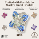 Queen Butterfly Ring with Crystals from Europe