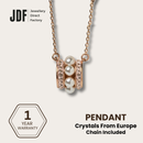 Eternity Baby Pearl Lulutong Necklace, Pearl Necklace, Rose Gold, One-Year Warranty - Jewellery Direct Factory in alabaster background