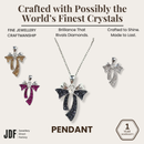 Sparkling Ribbon Bowknot Pendant, Pendant, Pink, Black, Gold, White, Crystals from Europe, One-Year Warranty - Jewellery Direct Factory in alabaster background