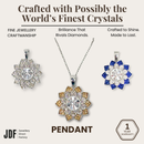 Sunburst Cluster Pendant with Crystal From Europe, Crystal Pendant, White, Gold, Blue, Crystal From Europe, One-Year Warranty - Jewellery Direct Factory in alabaster background