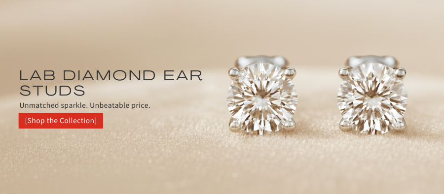 Elegant lab diamond ear studs for women featuring timeless sparkle, ethically crafted and perfect for everyday wear