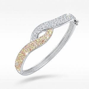 Twist Sparkle Bangle with Crystals from Europe