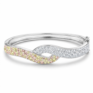 Twist Sparkle Bangle with Crystals from Europe