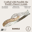 Twist Sparkle Bangle with Crystals From Europe, Crystal Bangle, White Gold, Crystal From Europe, One-Year Warranty - Jewellery Direct Factory in alabaster background