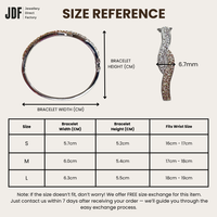 Twist Sparkle Bangle with Crystals From Europe, Crystal Bangle, Size Reference, Crystal From Europe, One-Year Warranty - Jewellery Direct Factory in alabaster background