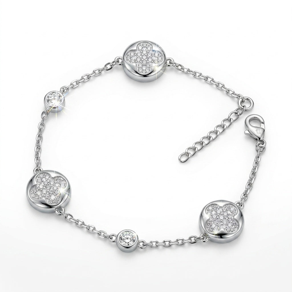 Planet Clover Bracelet with Crystal From Europe
