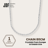 Simple Opera Chain, Necklace, White, One-Year Warranty - Jewellery Direct Factory in alabaster background