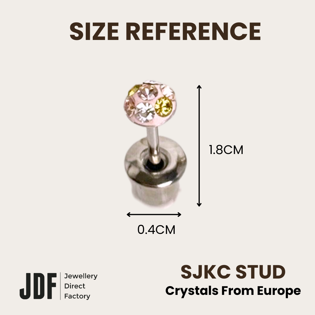 SJKC Earstud with Crystal from Europe