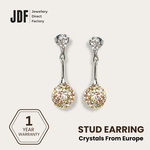 8mm Lollipop Dangling Earring with Crystals from Europe