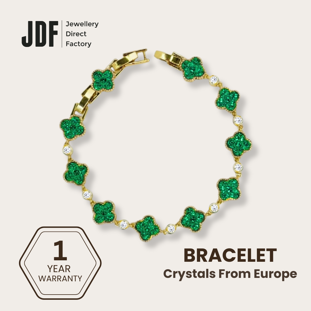 Clover Bracelet with Crystal From Europe