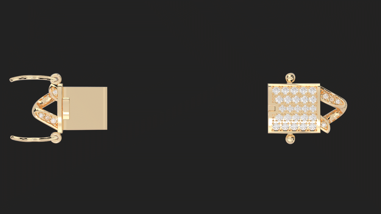 Animated GIF showing JDF's Triple Lock System for jewelry, highlighting its secure and stylish design. The mechanism demonstrates reliable fastening, ensuring rings, bracelets, and pendants stay safely in place while maintaining elegance.