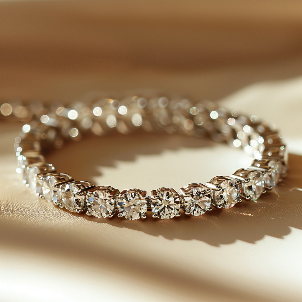 Soft side lighting from the sun makes the bracelet shine