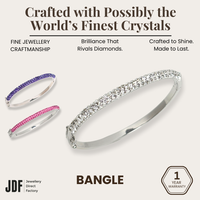 Hinged Pave Bangle with Crystal From Europe
