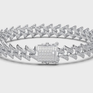 Angel Wing Cuban Chain with Lab Diamonds