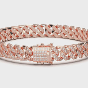 Octa-Facet Cuban Chain with Lab Diamonds