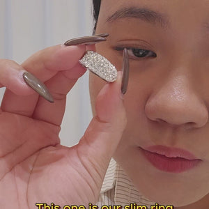 Slim Ring Embellished with Crystals from Europe