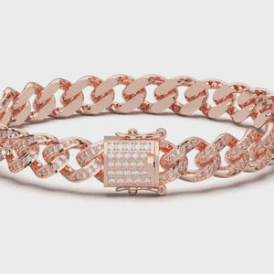 Classic Dome Cuban Chain with Lab Diamonds