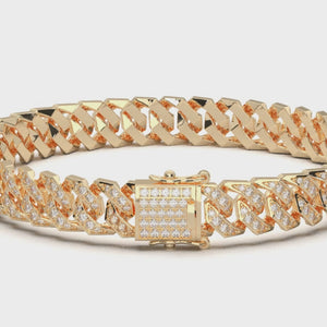 Octa-Facet Cuban Chain with Lab Diamonds