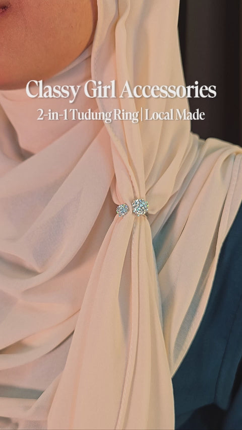 Double Lollipop Ring with Crystals from Europe