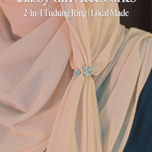 Double Lollipop Ring with Crystals from Europe