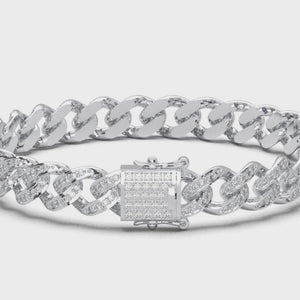 Classic Dome Cuban Chain with Lab Diamonds