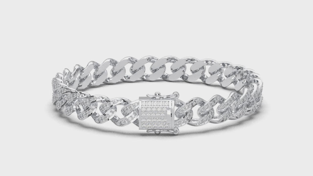 Classic Dome Cuban Chain with Lab Diamonds